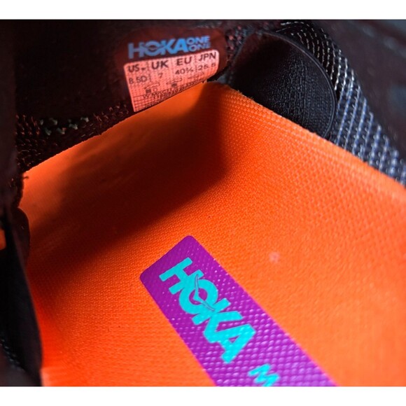 Hoka One One Women’s Size 8.5 D Wide Mach X 2 Black Electric Aqua 1162410 BCQ - Picture 10 of 10